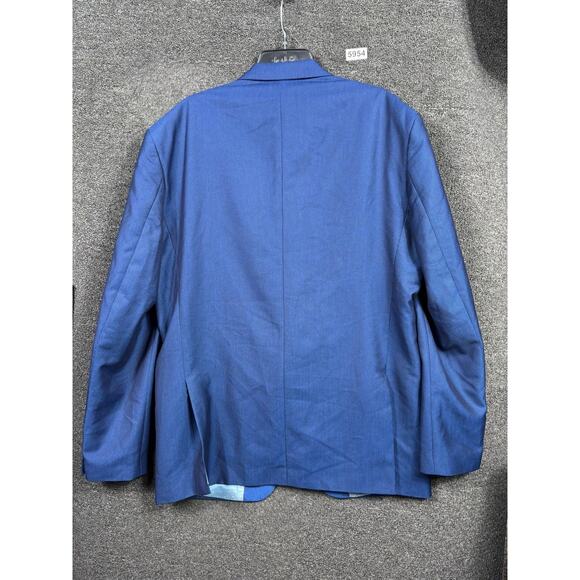 Vinci Tuxedo Jacket Mens Blue Satin Lapel One Button Blazer Designed in Italy - Picture 2 of 7